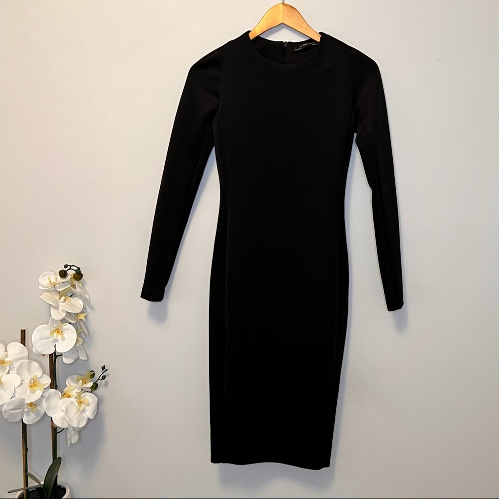Zara black bodycon dress size M